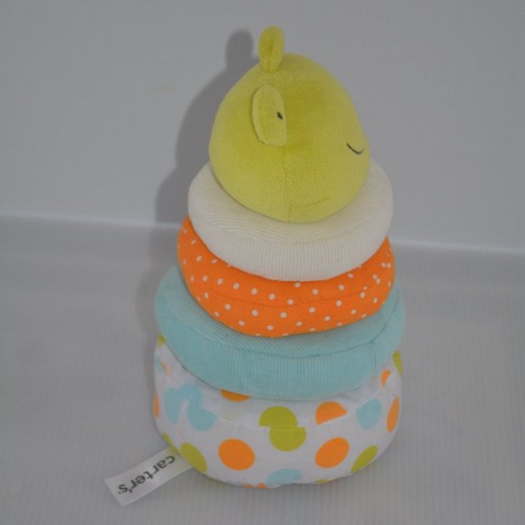Carters Plush Soft Frog Ring Stacker Baby Toy - Picture 4 of 5